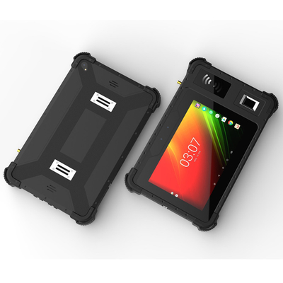เครื่องอ่านลายนิ้วมือ NFC RFID Reader 8 นิ้ว Octa Core แท็บเล็ตพีซีที่ทนทานเครื่องสแกนบาร์โค้ด 2D