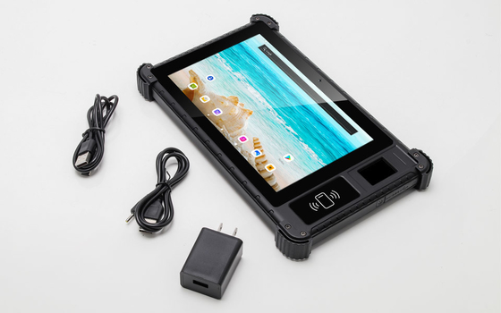 กันน้ำ IP65 Quad Core 2.0 2GB RAM 32GB ROM แท็บเล็ตพีซีที่ทนทานลายนิ้วมือ NFC