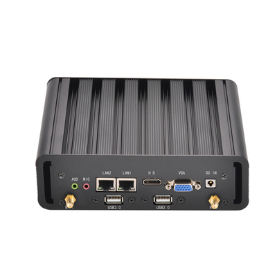 มินิคอมพิวเตอร์อุตสาหกรรม Intel I3 4005U 5005U I5 4200U 5200U กราฟิก HD 500 แบบพกพาอุตสาหกรรมไร้พัดลม Win10 มินิพีซี