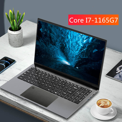 15.6 นิ้วอลูมิเนียม Core I7 Cpu 11gen เกมโปรเซสเซอร์แล็ปท็อป 8gb Ram Notebook MX450 2GB การ์ด